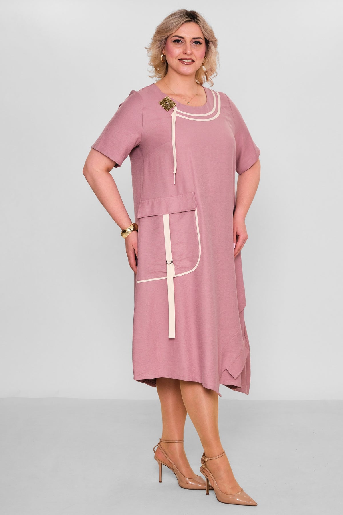 Ebberro - Plus Size Dress (EBR26Y25933BB) - 8690200189364