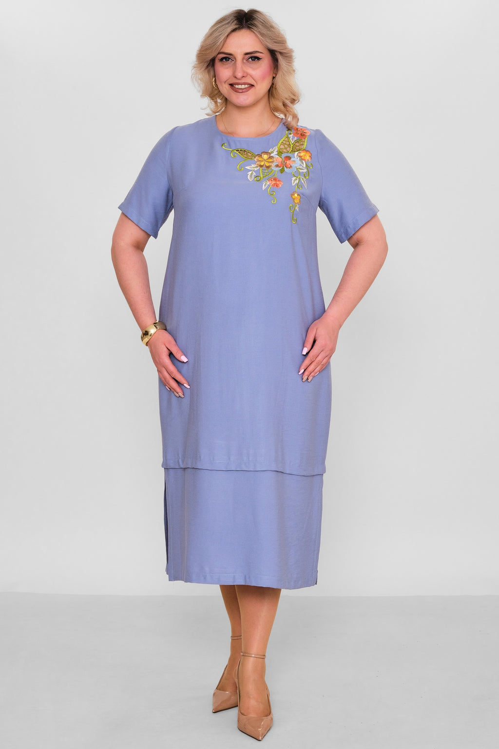 Ebberro - Plus Size Dress (EBR26Y6784BB) - 8690200189401