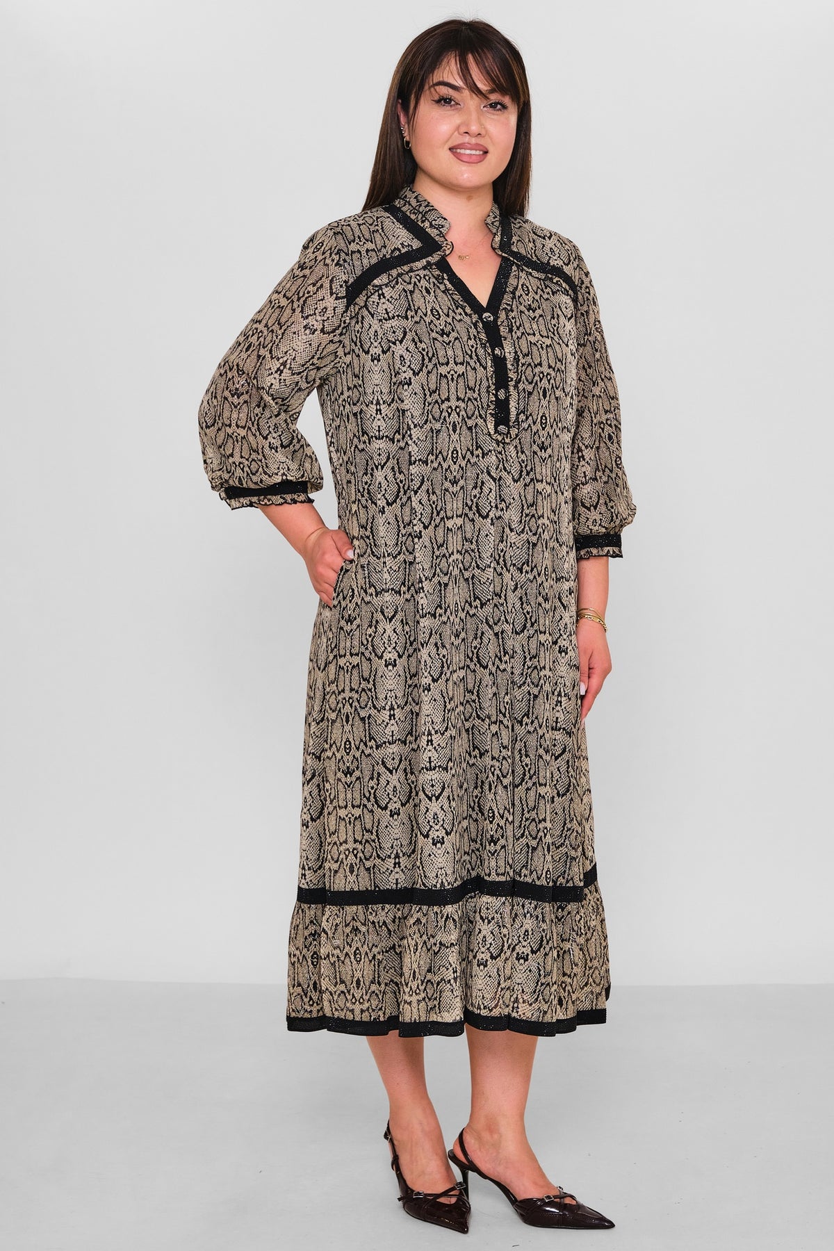Gumanize - Plus Size Dress (GMZ2026-186-7343) - 8690200189463