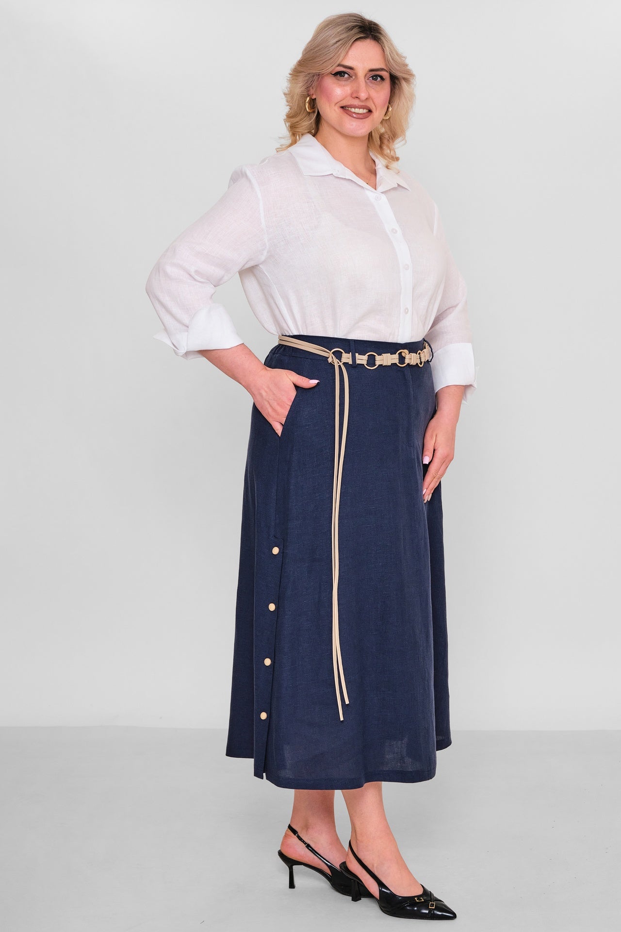 Salkim - Plus Size Skirt (SLK26Y16040BB) - 8690200189951