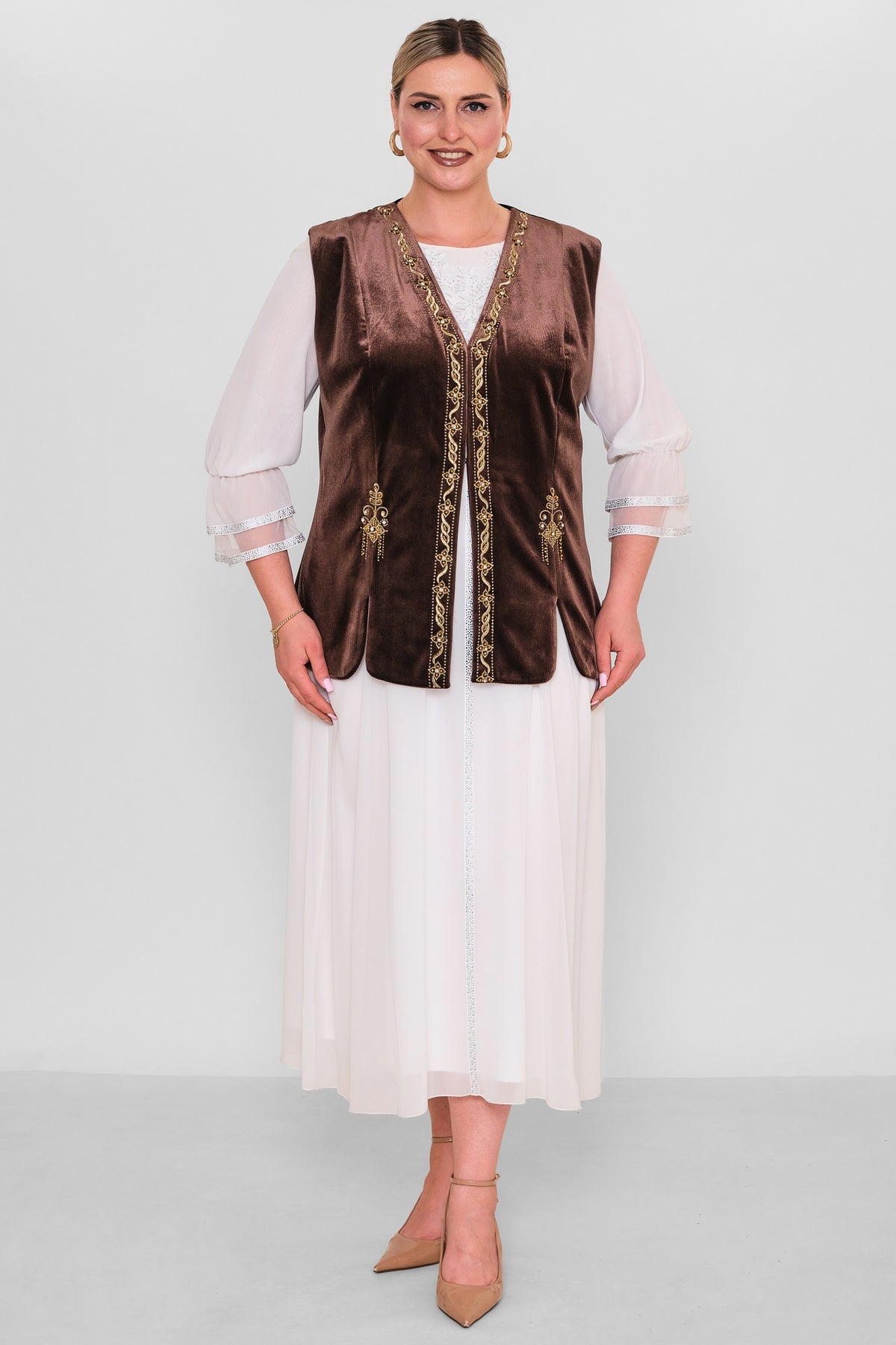 Ksas - Extended Plus Size Waistcoat (KSAS4155-1) - 8690200190100