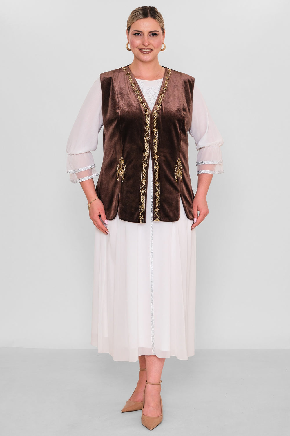 Ksas - Extended Plus Size Waistcoat (KSAS4155-1) - 8690200190100