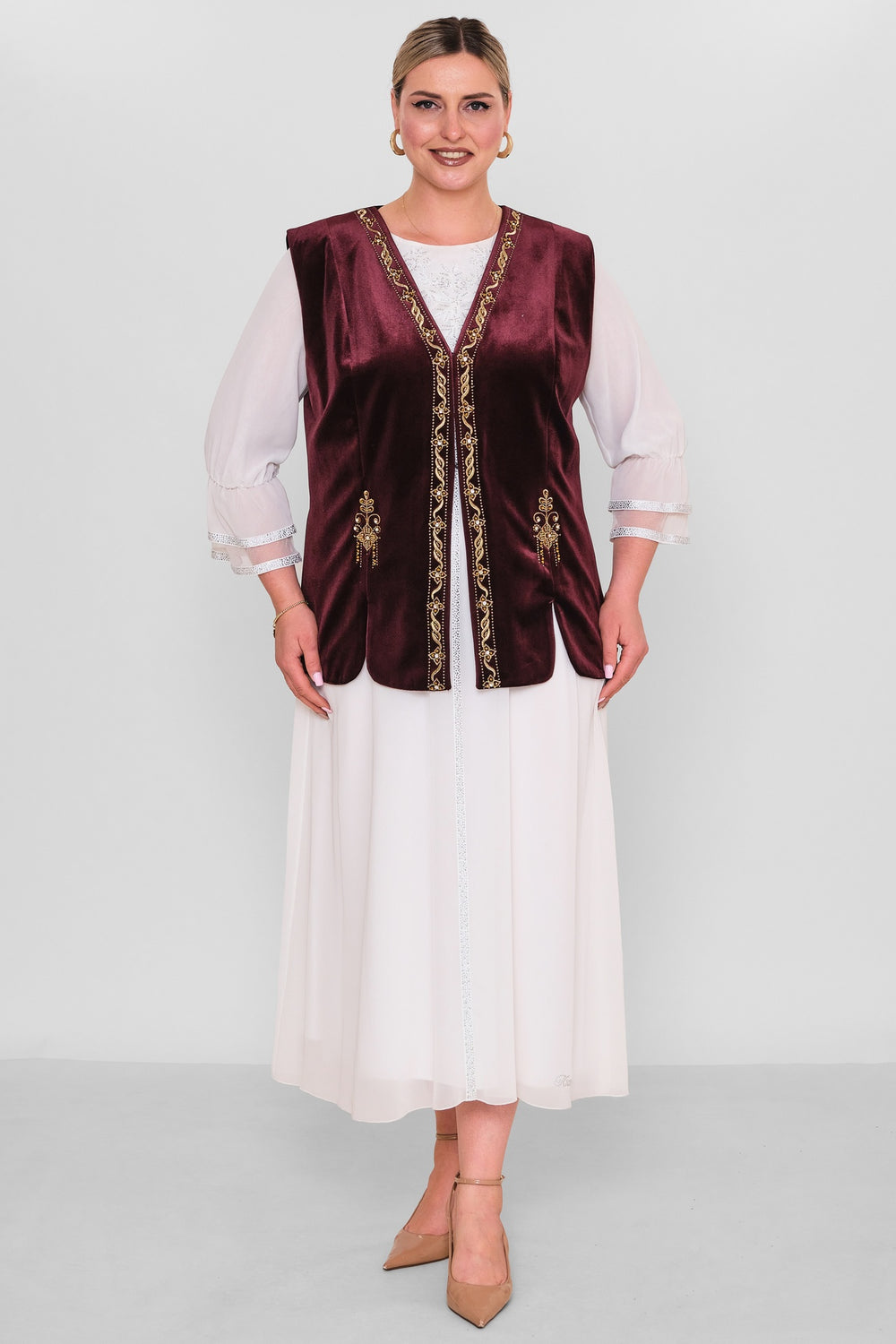 Ksas - Extended Plus Size Waistcoat (KSAS4155-1) - 8690200190117