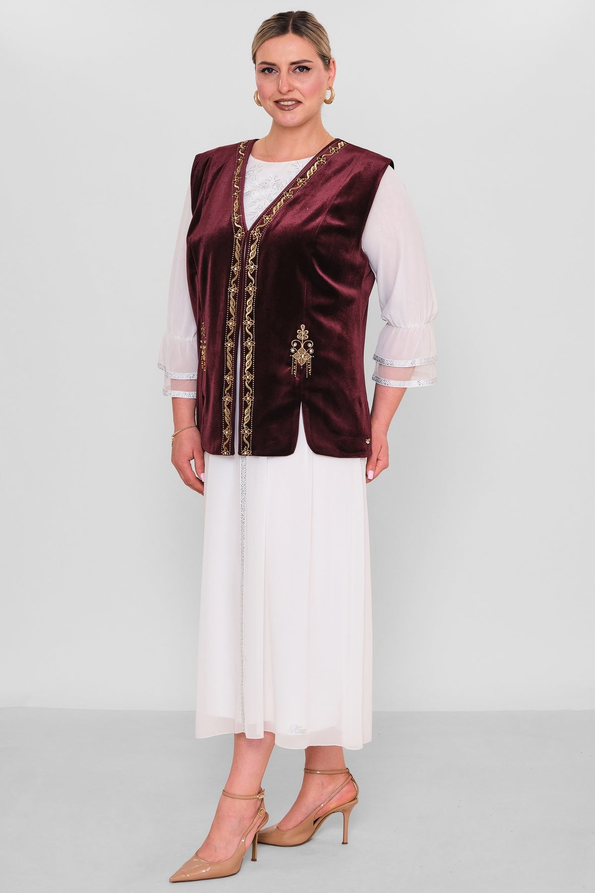 Ksas - Extended Plus Size Waistcoat (KSAS4155-1) - 8690200190117
