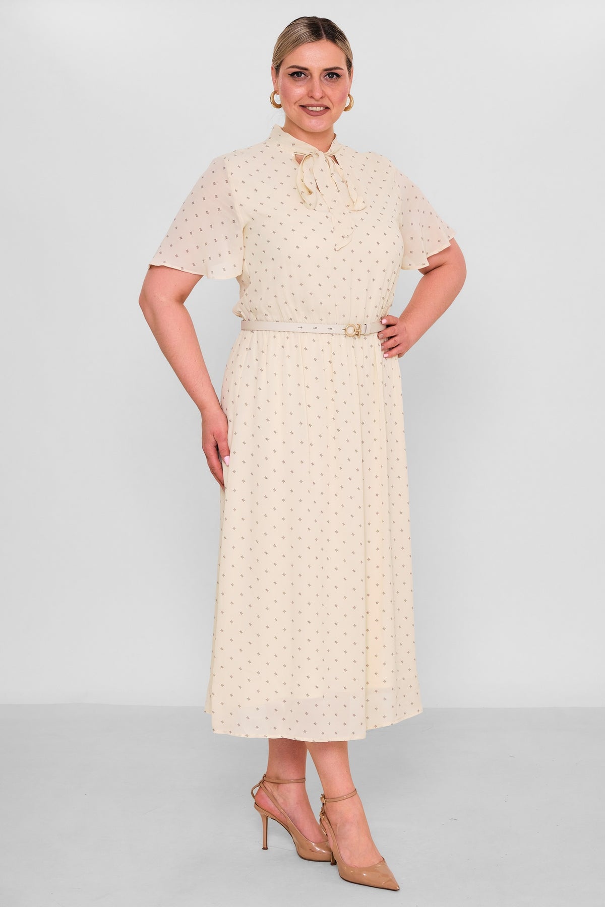 Revaro - Plus Size Dress (RVR26YBS-2706) - 8690200190902