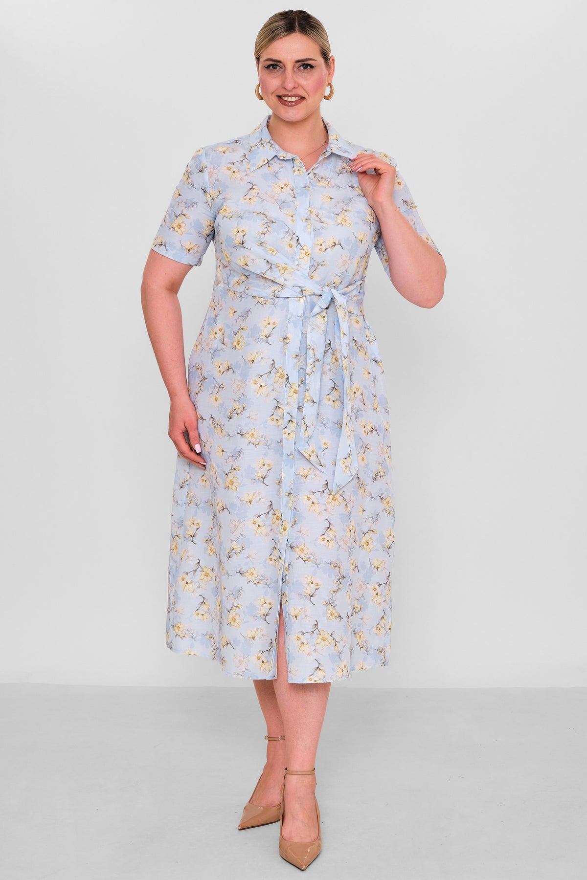 Laluce - Plus Size Dress (L2.Y26.ELB.2E696) - 8690200191206