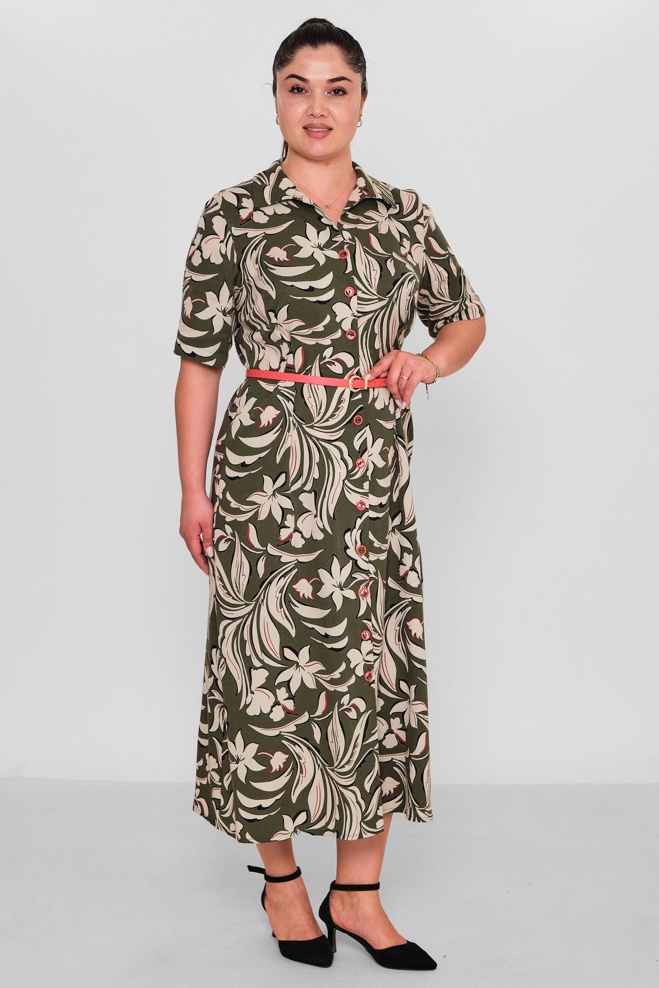Dress Port - Plus Size Dress (DSP26Y5766) - 8690200191466