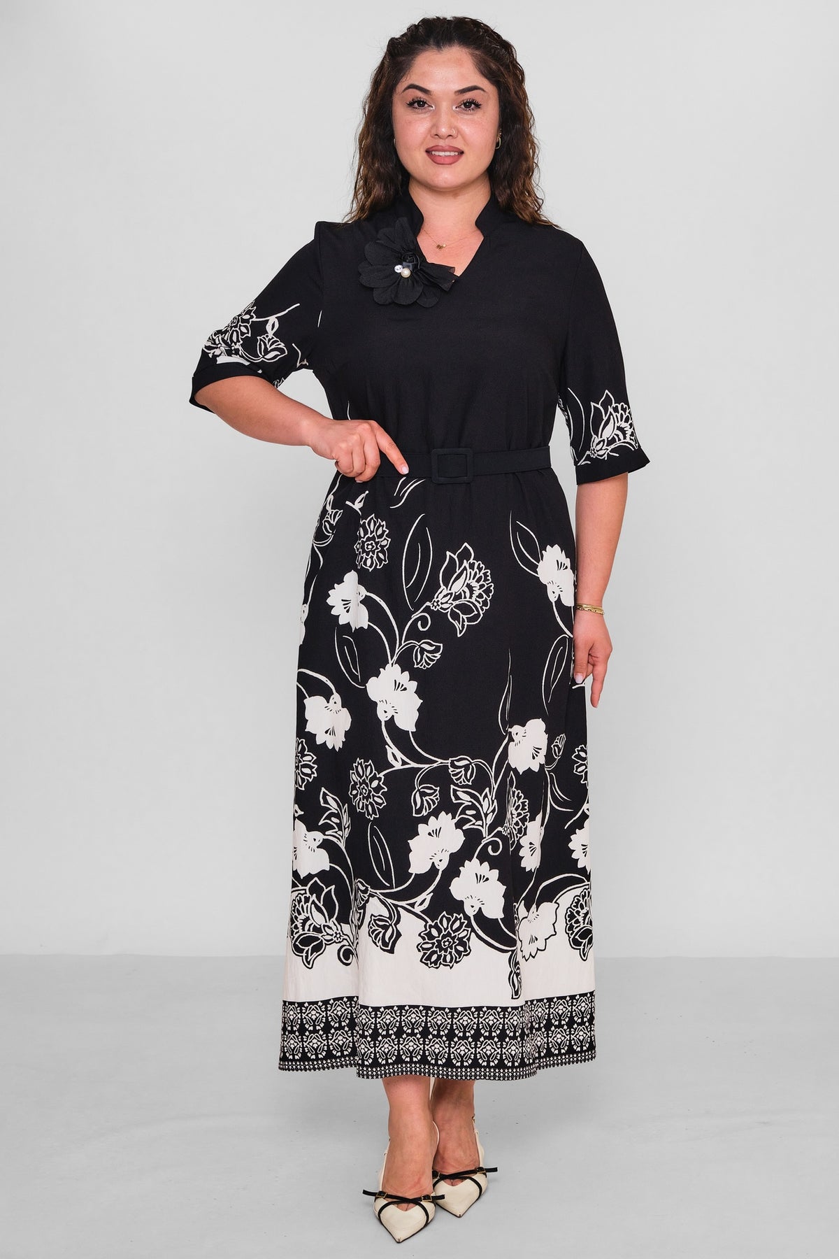 Dress Port - Plus Size Dress (DSP26Y5767) - 8690200191473