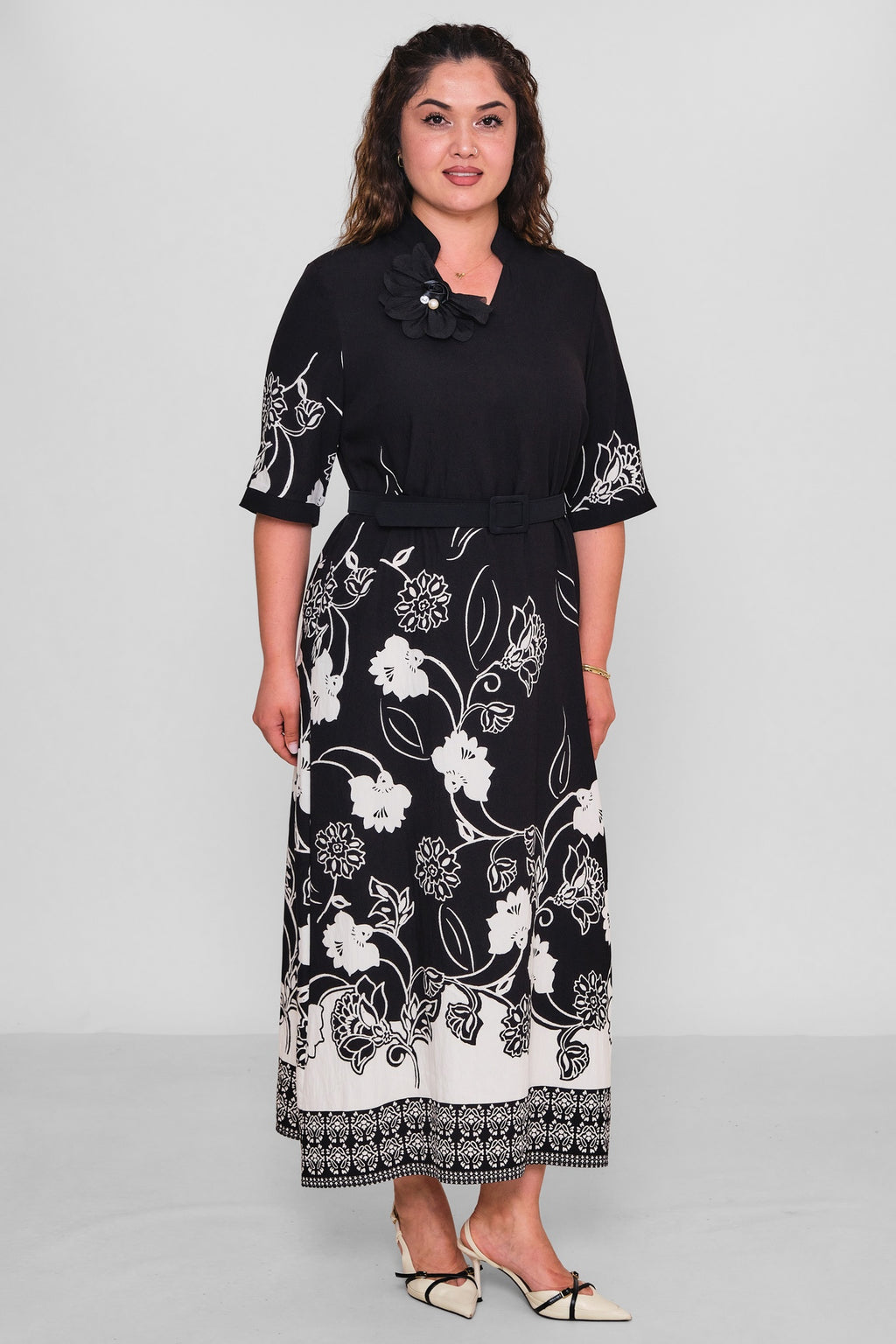 Dress Port - Plus Size Dress (DSP26Y5767) - 8690200191473