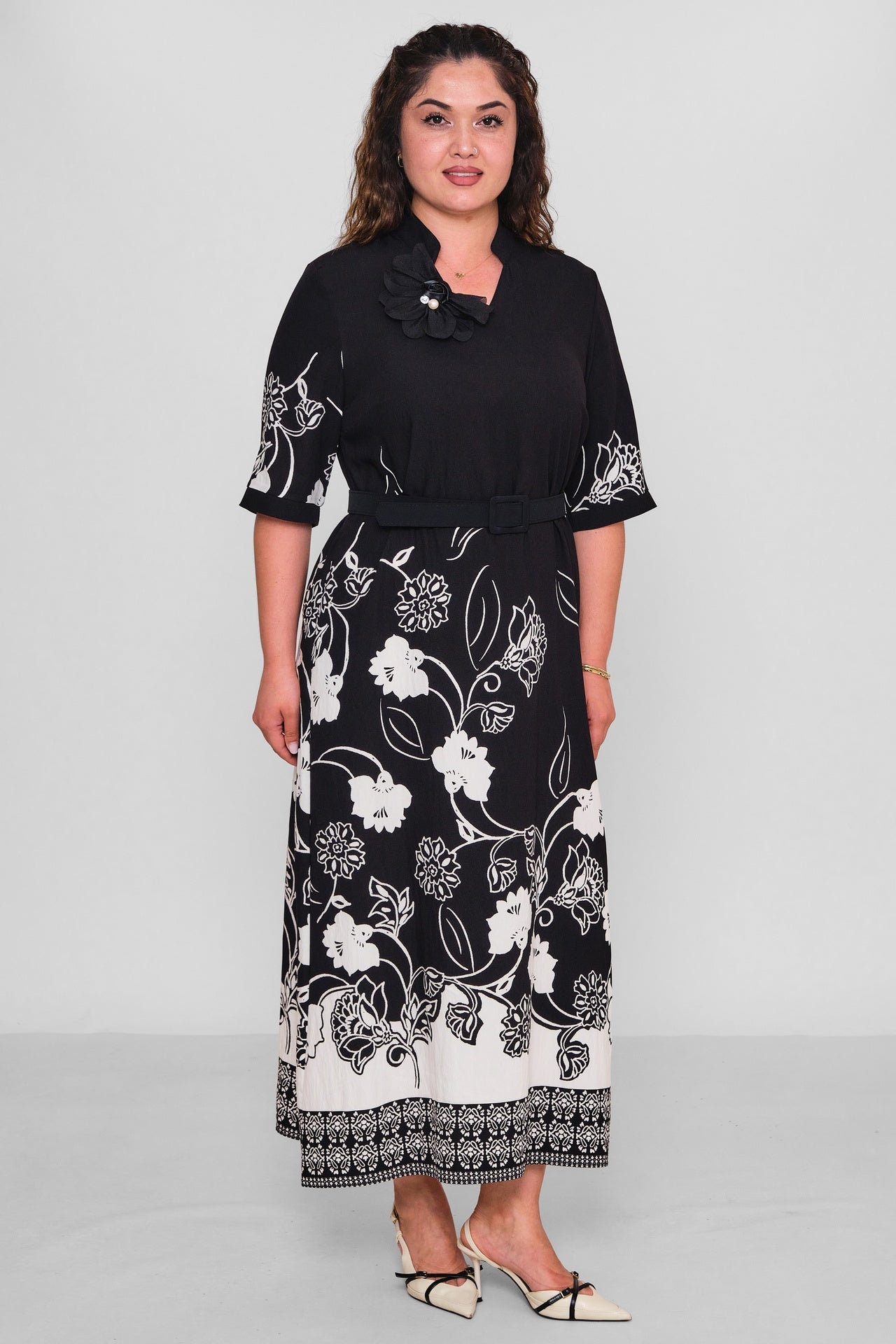 Dress Port - Plus Size Dress (DSP26Y5767) - 8690200191473