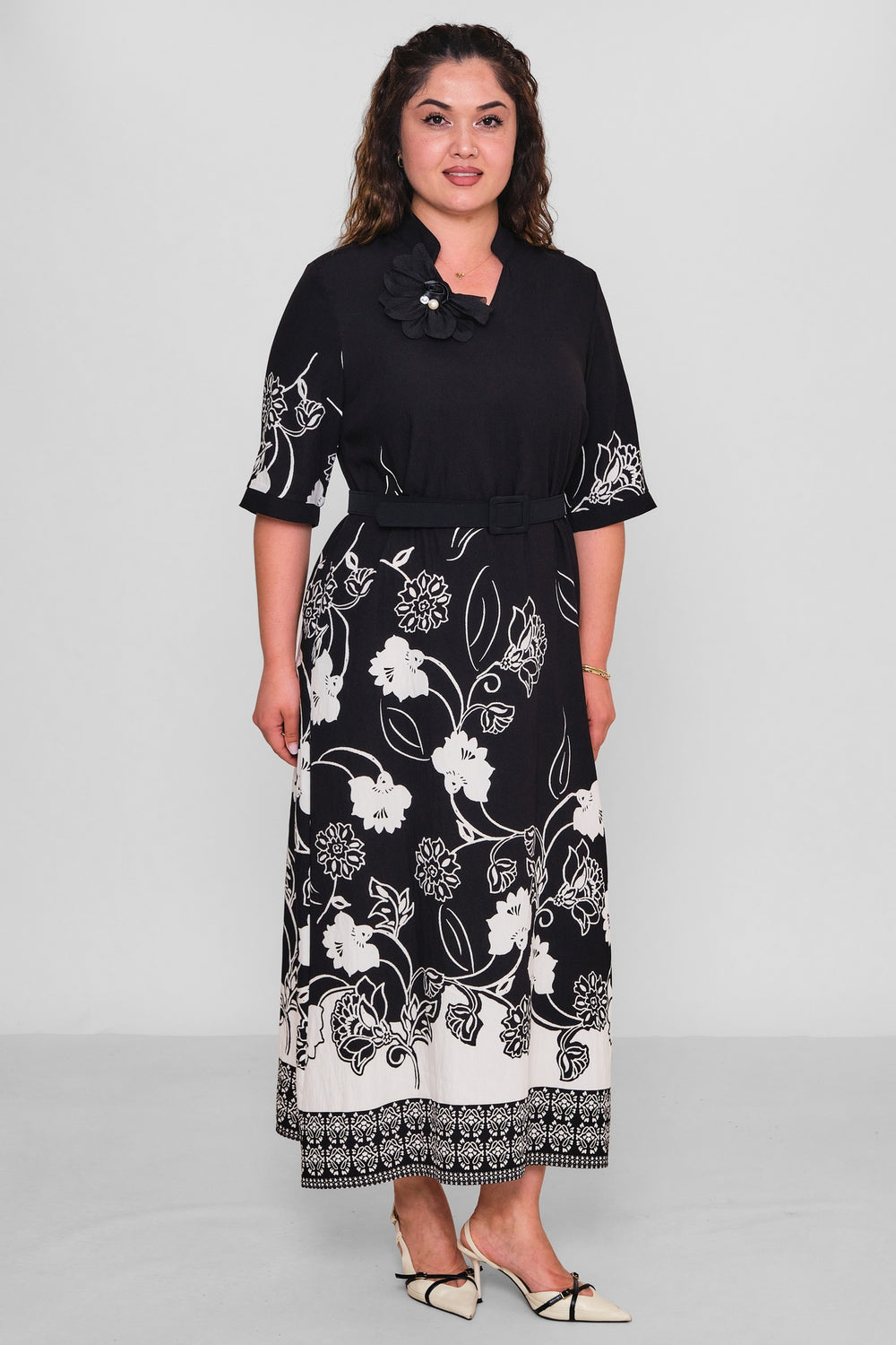 Dress Port - Plus Size Dress (DSP26Y5767) - 8690200191473