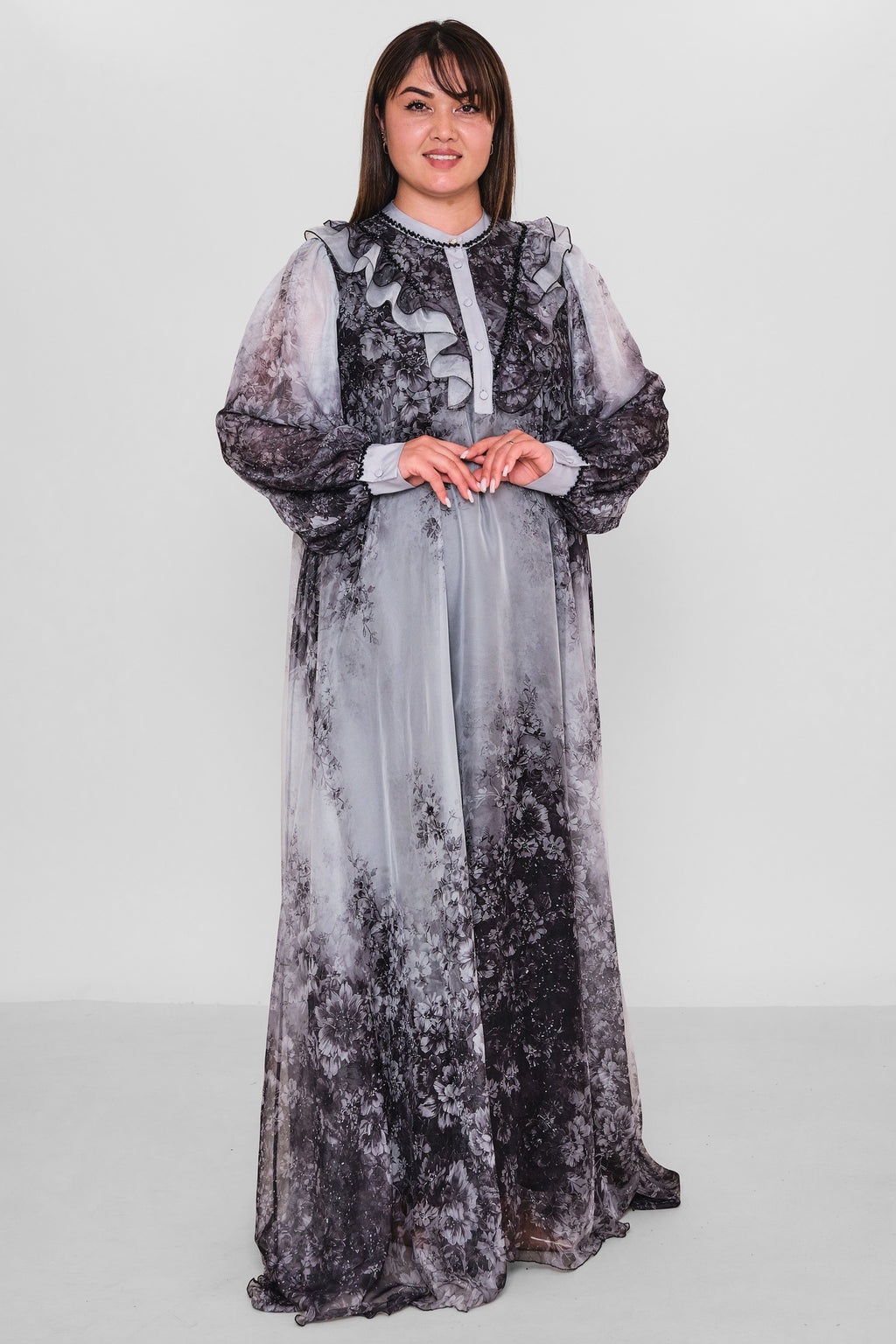Nupel Line - Plus Size Dress (NPL26Y5165BB) - 8690200192258