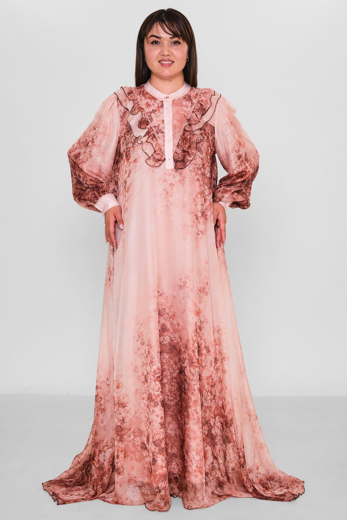 Nupel Line - Plus Size Dress (NPL26Y5165BB) - 8690200192272