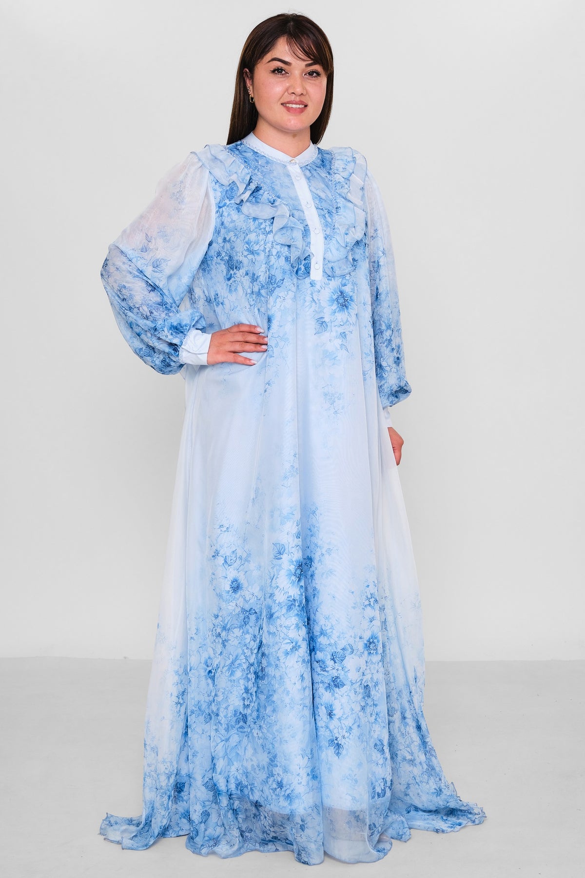 Nupel Line - Plus Size Dress (NPL26Y5165BB) - 8690200192289