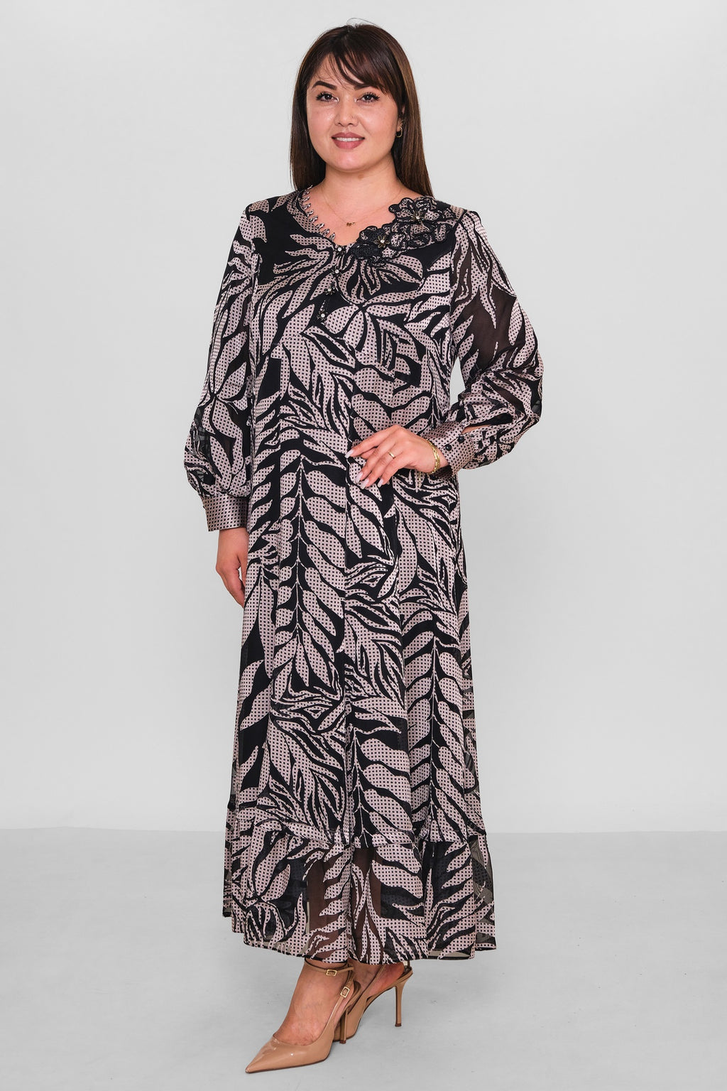 Gumanize - Plus Size Dress (GMZ2025-392-7475) - 8690200192296