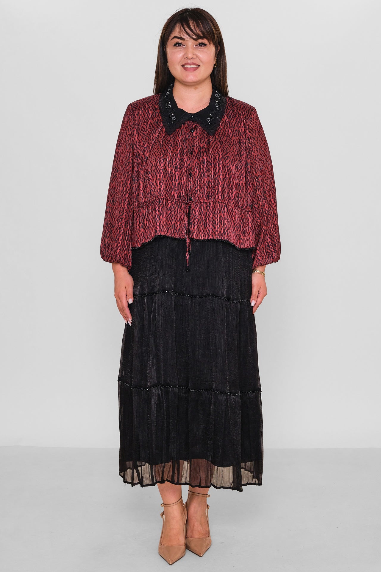 Gumanize - Plus Size Dress (GMZ2026-37-7914) - 8690200192319