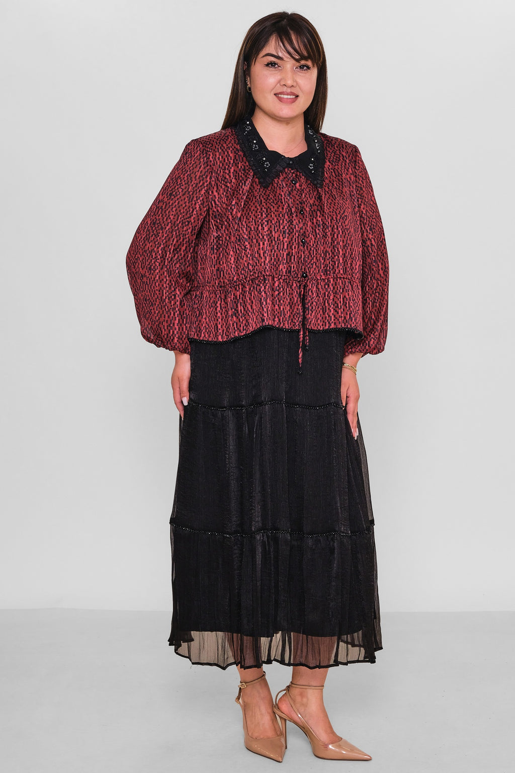 Gumanize - Plus Size Dress (GMZ2026-37-7914) - 8690200192319