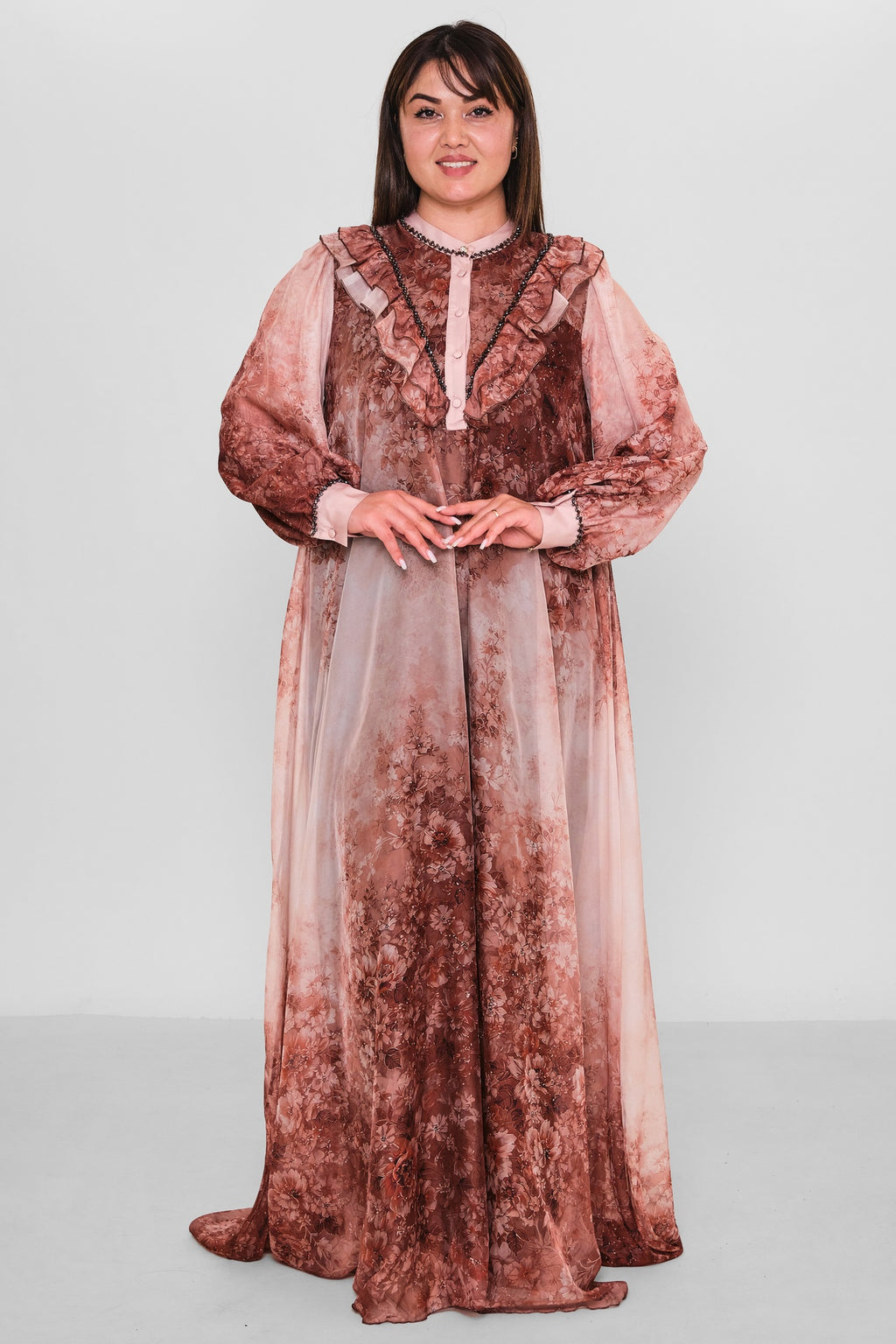 Nupel Line - Plus Size Dress (NPL26Y5165BB) - 8690200192418