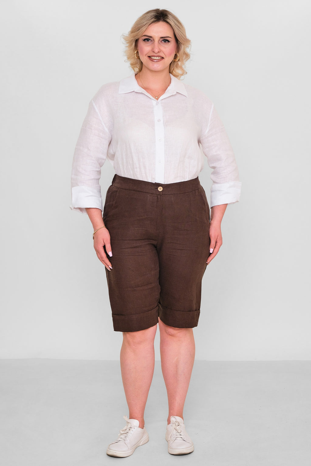 Salkim - Plus Size Shorts (SLK26Y56361BB) - 8690200192548