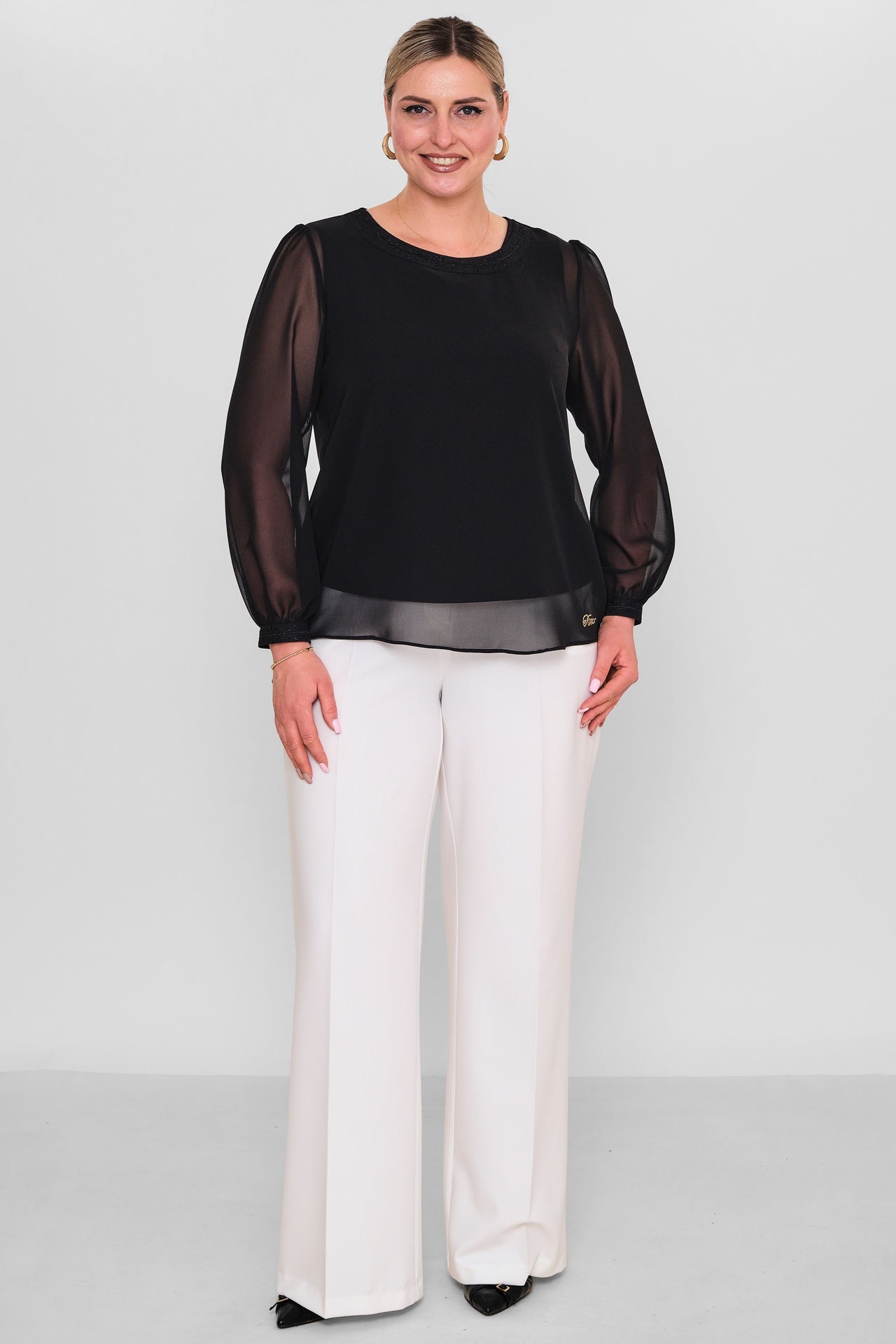 Ksas - Plus Size Blouse (KSAS13705) - 8690200193309