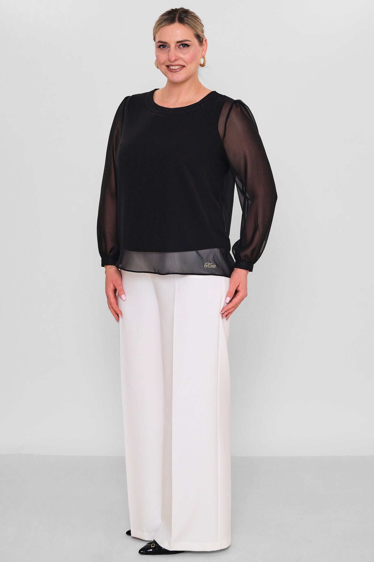 Ksas - Plus Size Blouse (KSAS13705) - 8690200193309