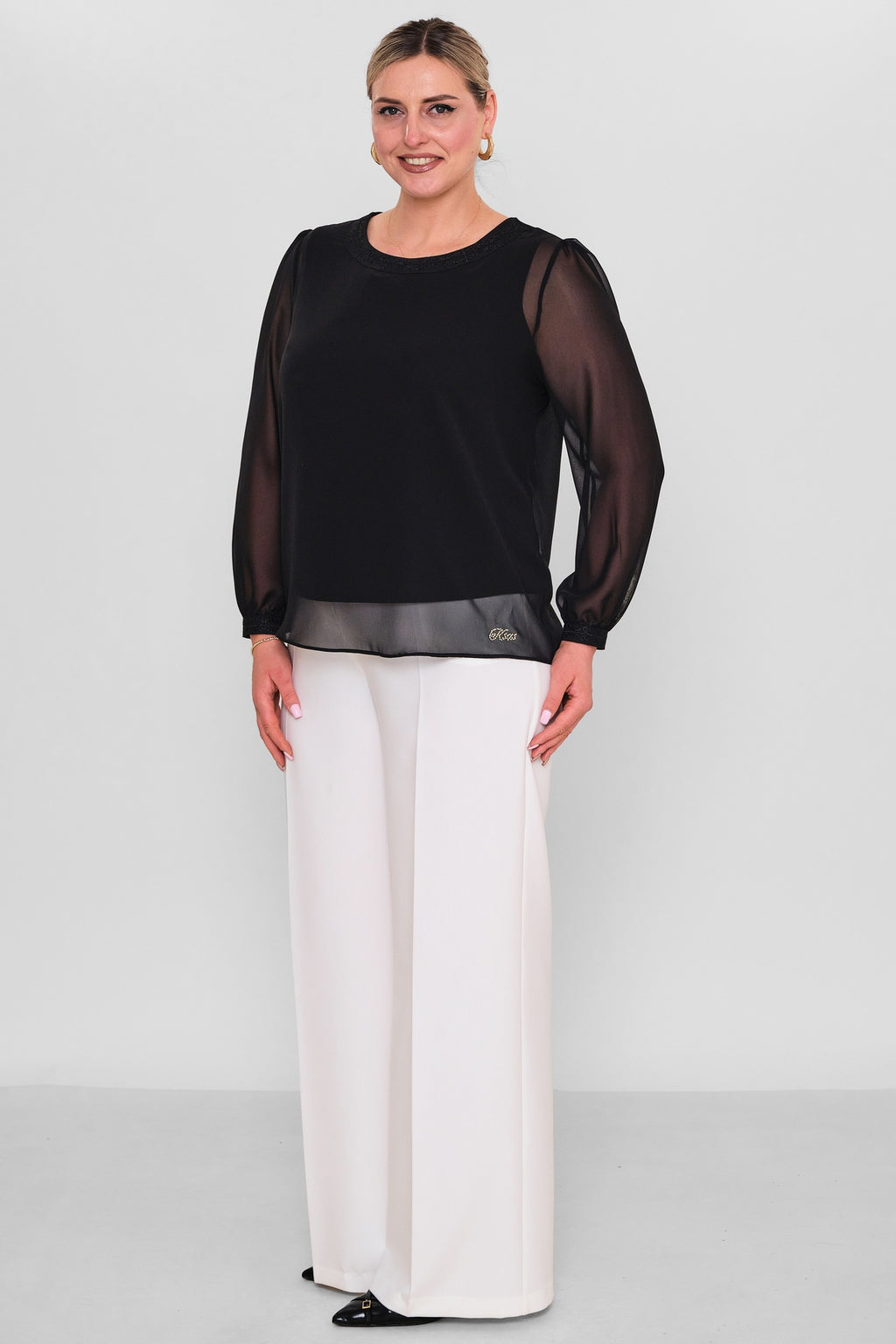 Ksas - Plus Size Blouse (KSAS13705) - 8690200193309