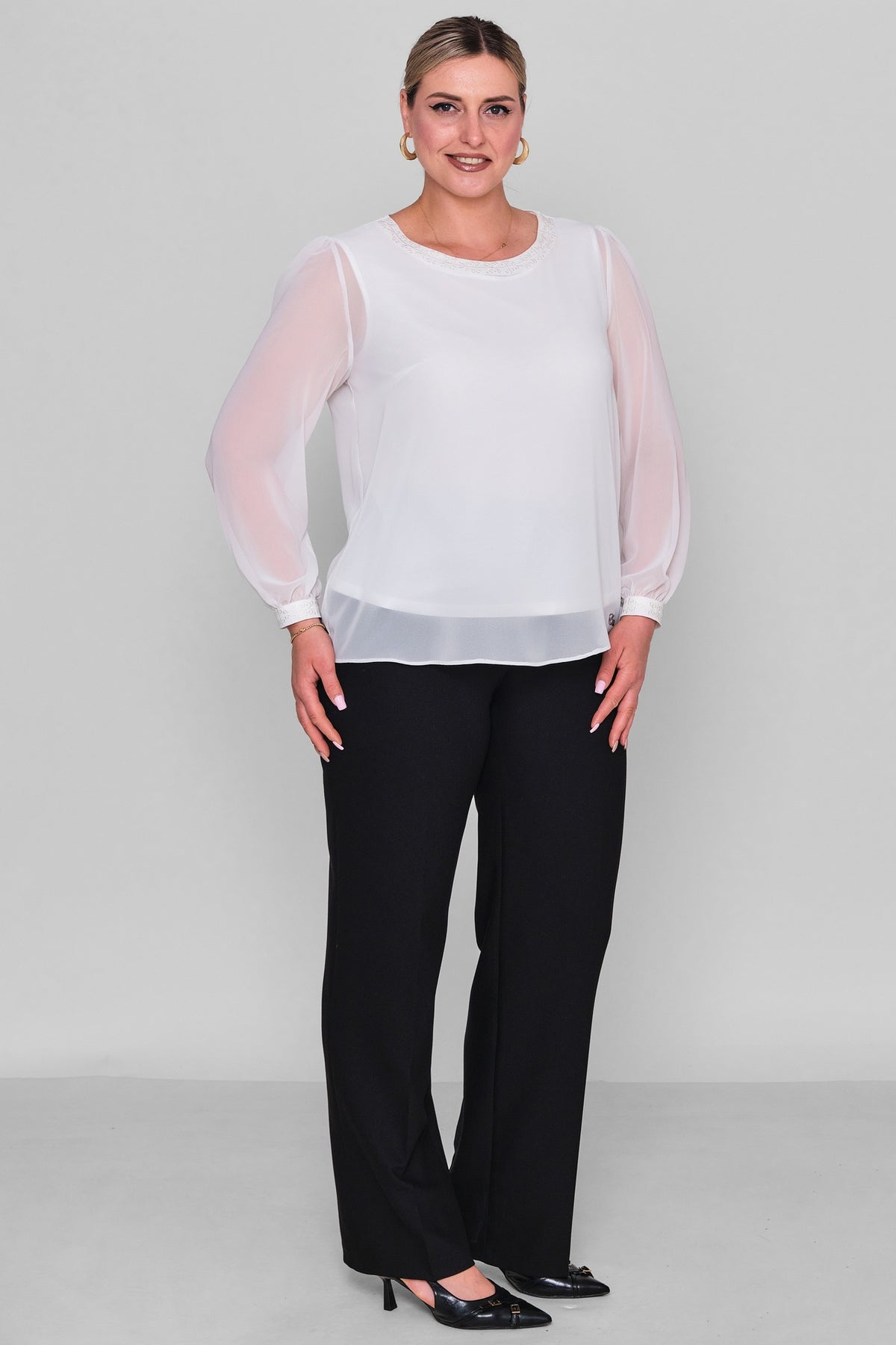 Ksas - Plus Size Blouse (KSAS13705) - 8690200193316