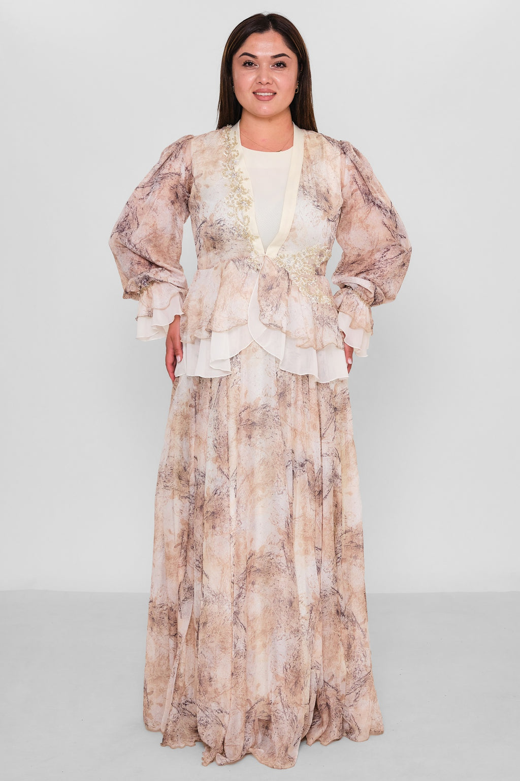 Nupel Line - Plus Size Dress (NPL26Y5168BB) - 8690200194184