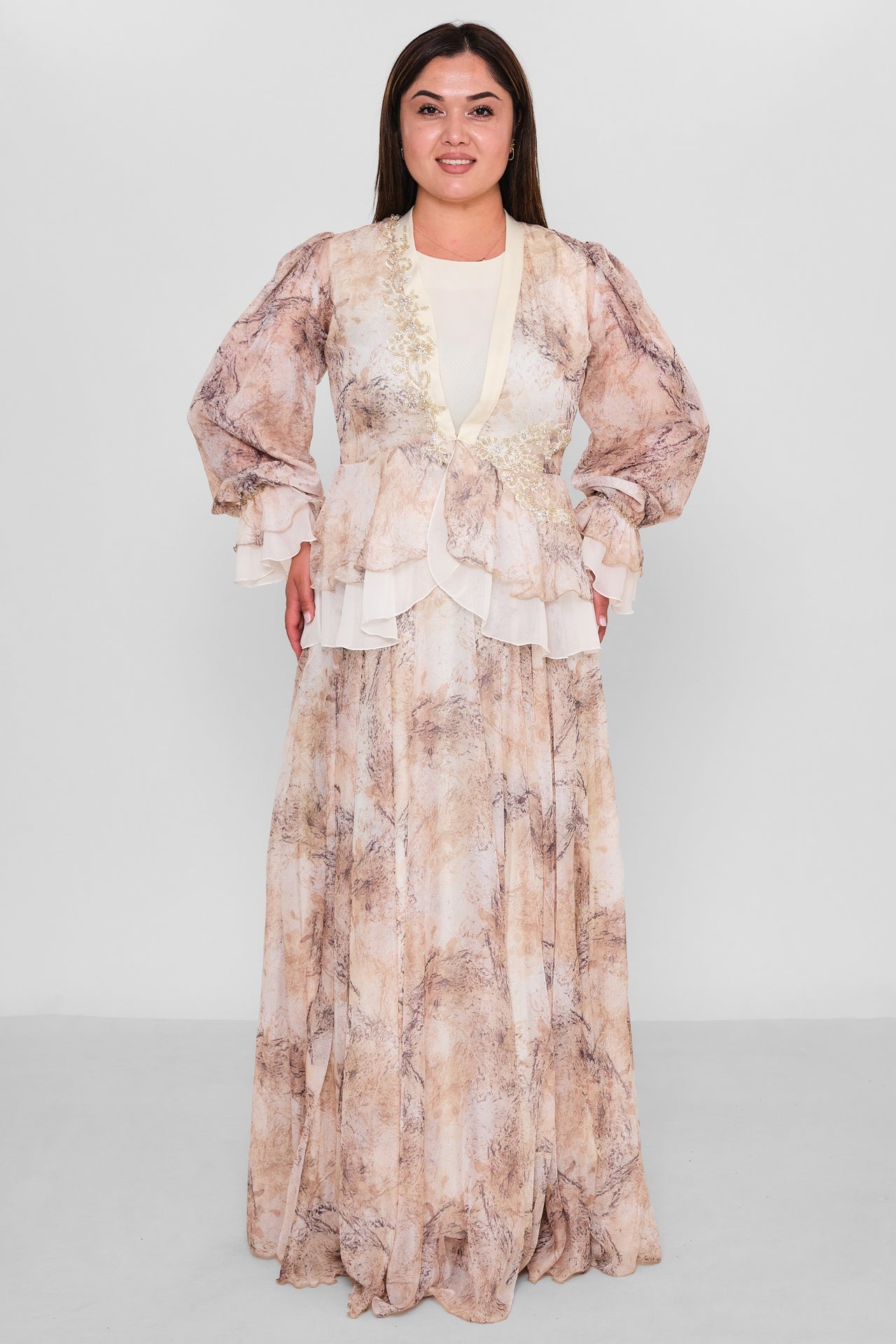 Nupel Line - Plus Size Dress (NPL26Y5168BB) - 8690200194184