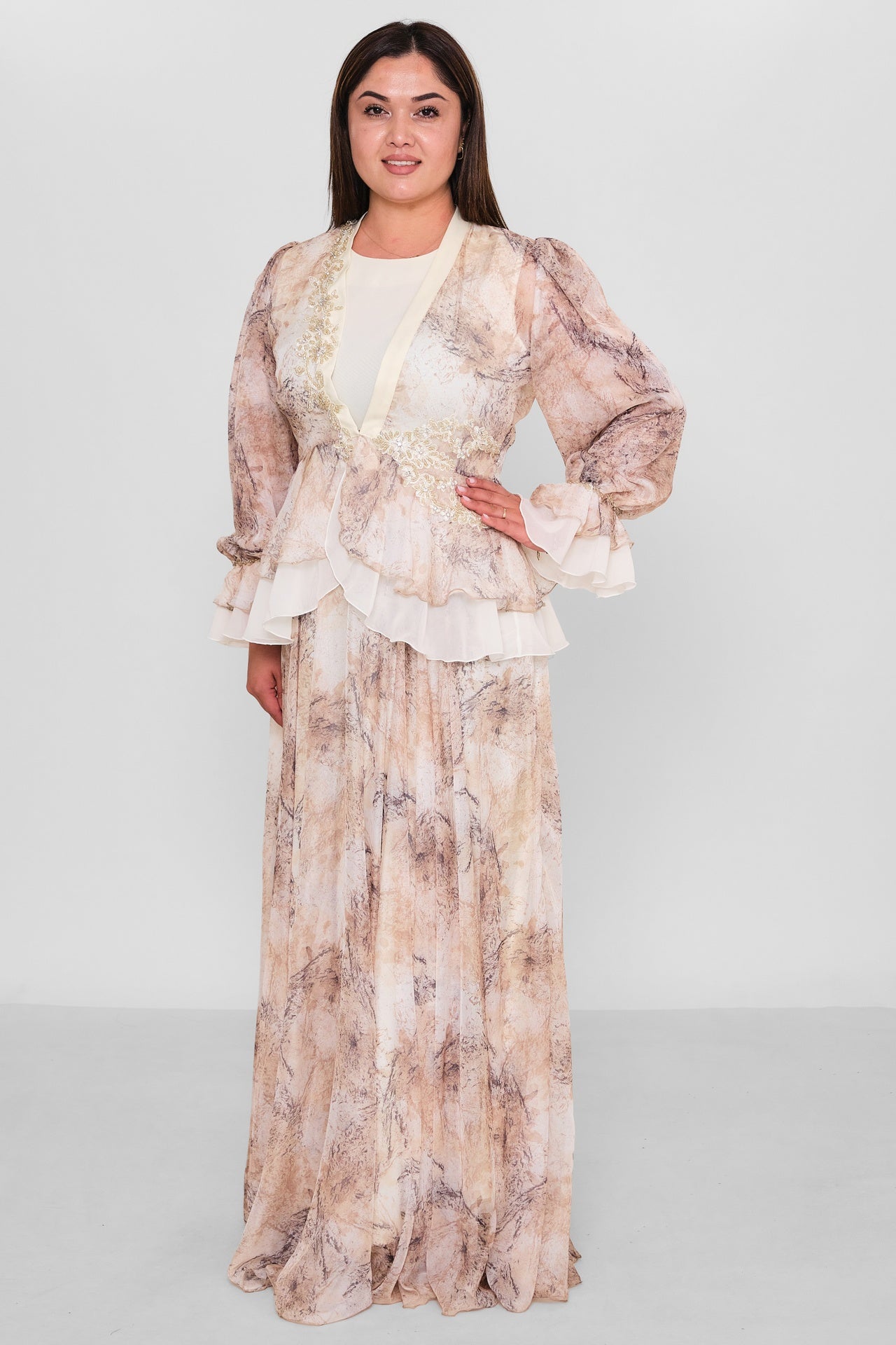 Nupel Line - Plus Size Dress (NPL26Y5168BB) - 8690200194184