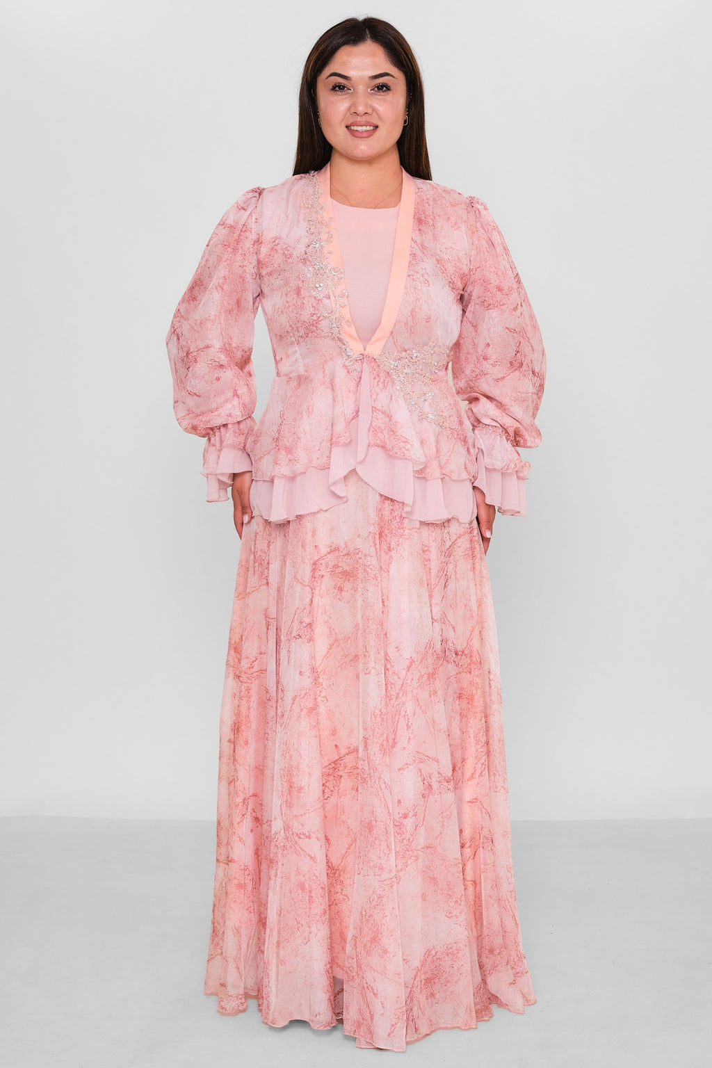 Nupel Line - Plus Size Dress (NPL26Y5168BB) - 8690200194191