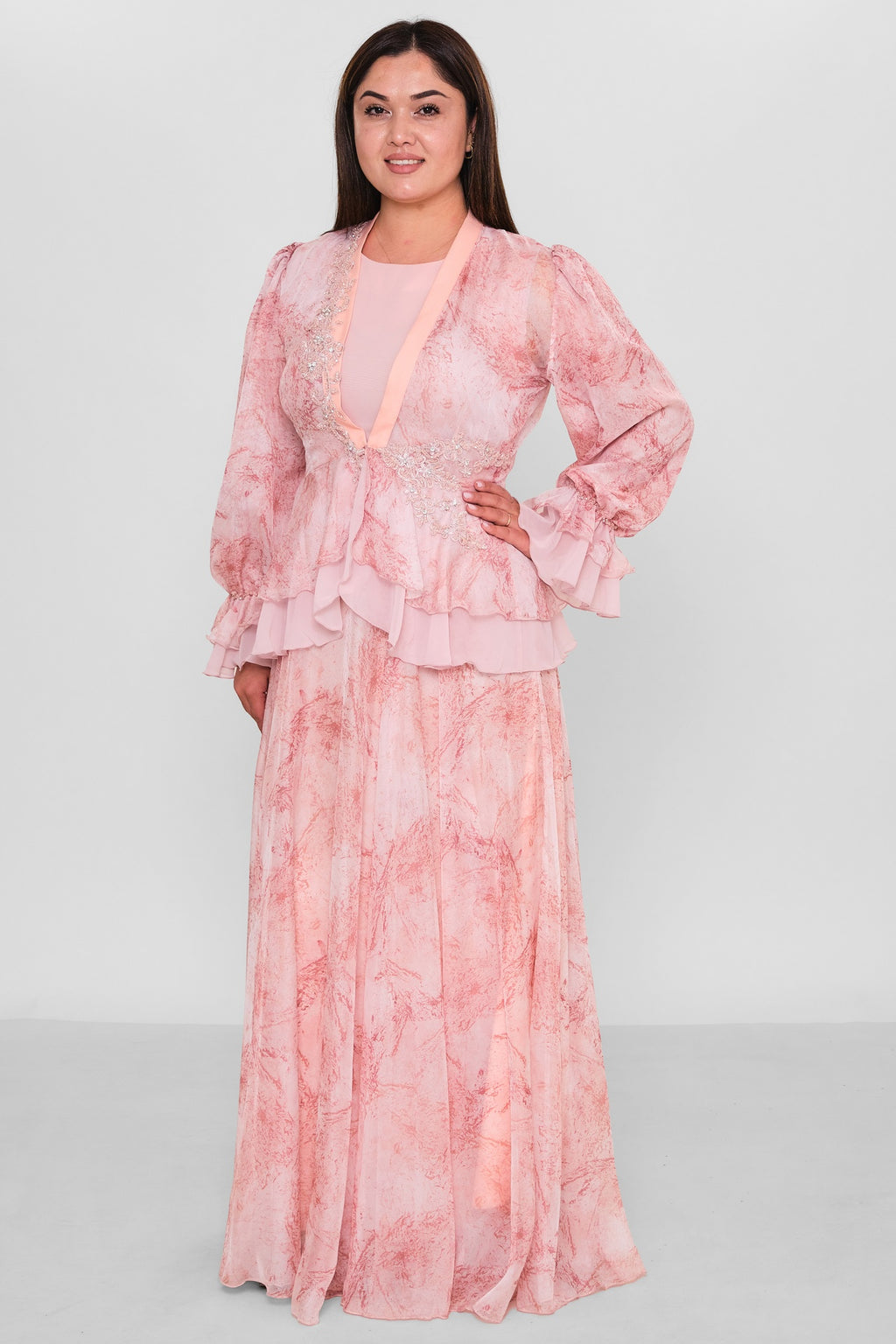 Nupel Line - Plus Size Dress (NPL26Y5168BB) - 8690200194191