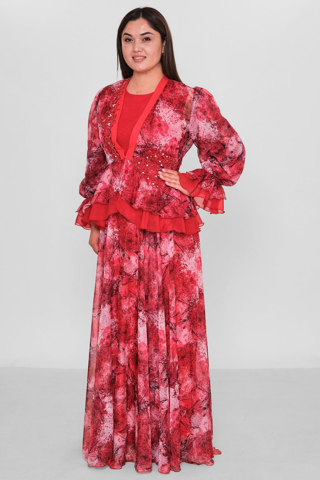 Nupel Line - Plus Size Dress (NPL26Y5168BB) - 8690200194207
