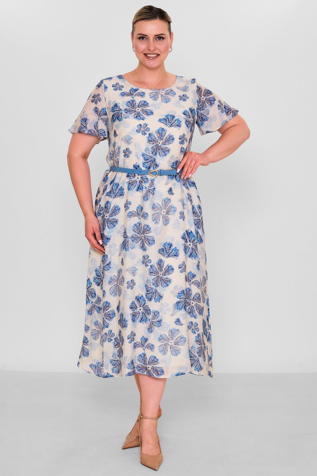 Revaro - Plus Size Dress (RVR26YBS-2710) - 8690200194627