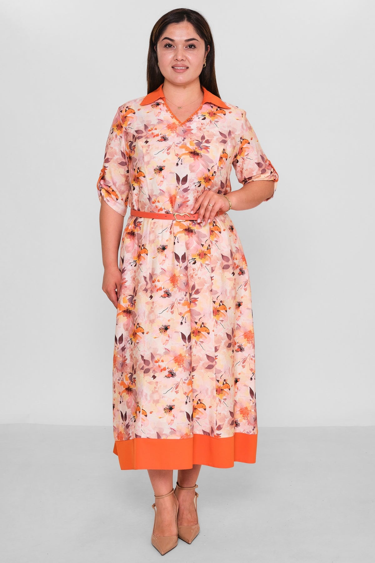 Dress Port - Plus Size Dress (DSP26Y5777) - 8690200194641