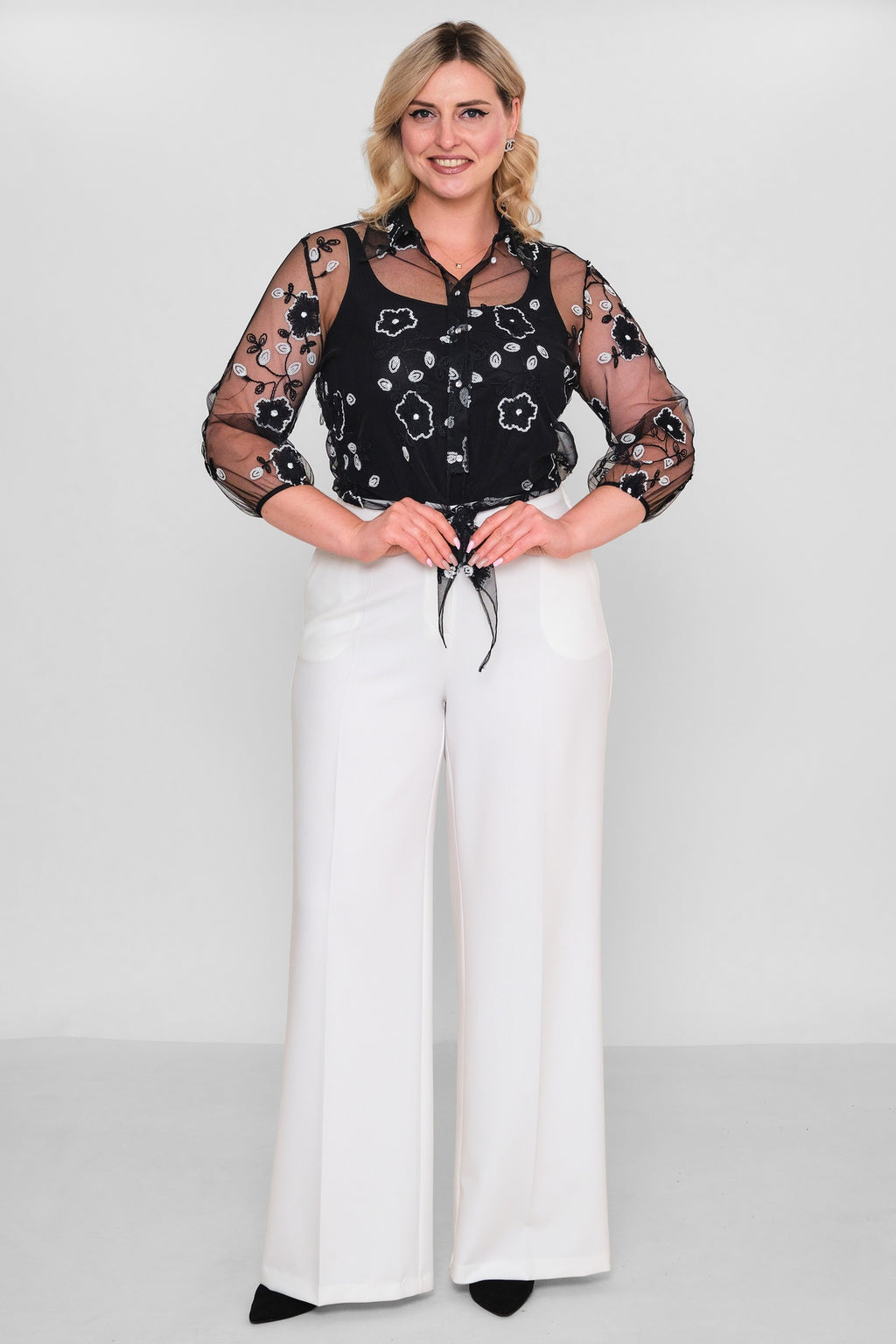 Myraang - Plus Size Blouse (MRG26Y08-8433) - 8690200194979
