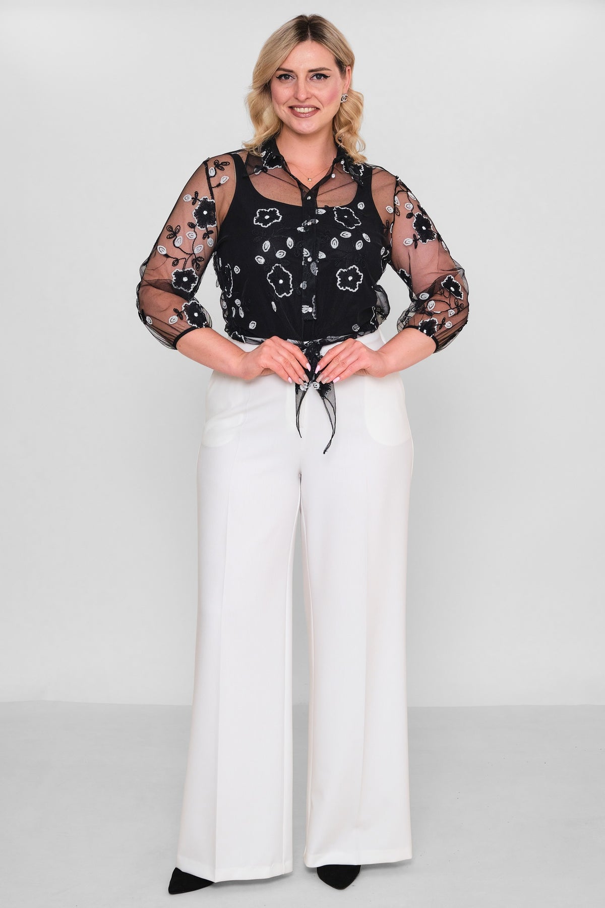 Myraang - Plus Size Blouse (MRG26Y08-8433) - 8690200194979