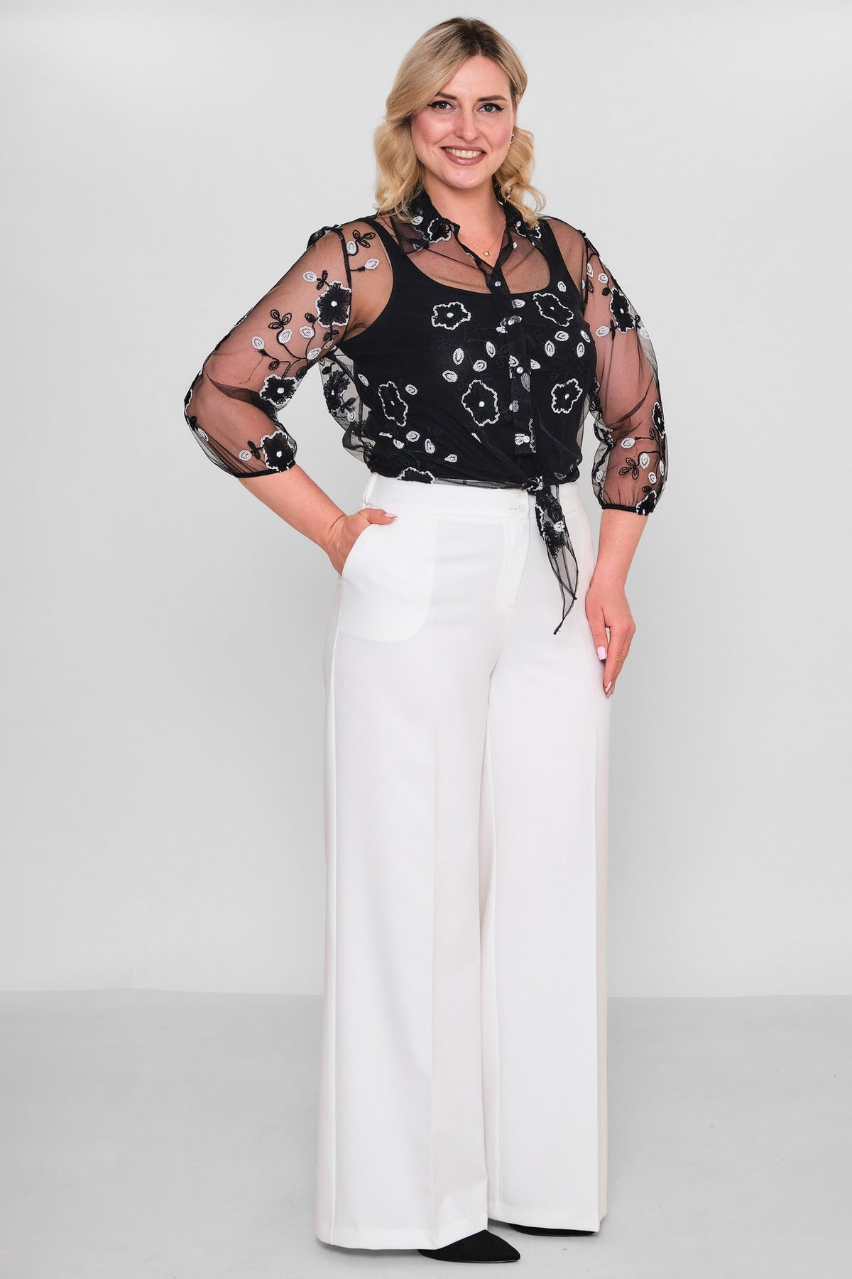 Myraang - Plus Size Blouse (MRG26Y08-8433) - 8690200194979