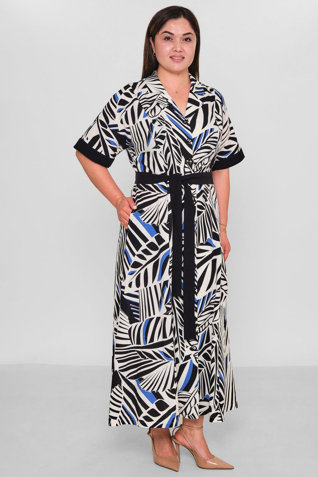 Dress Port - Plus Size Dress (DSP26Y5776) - 8690200195297