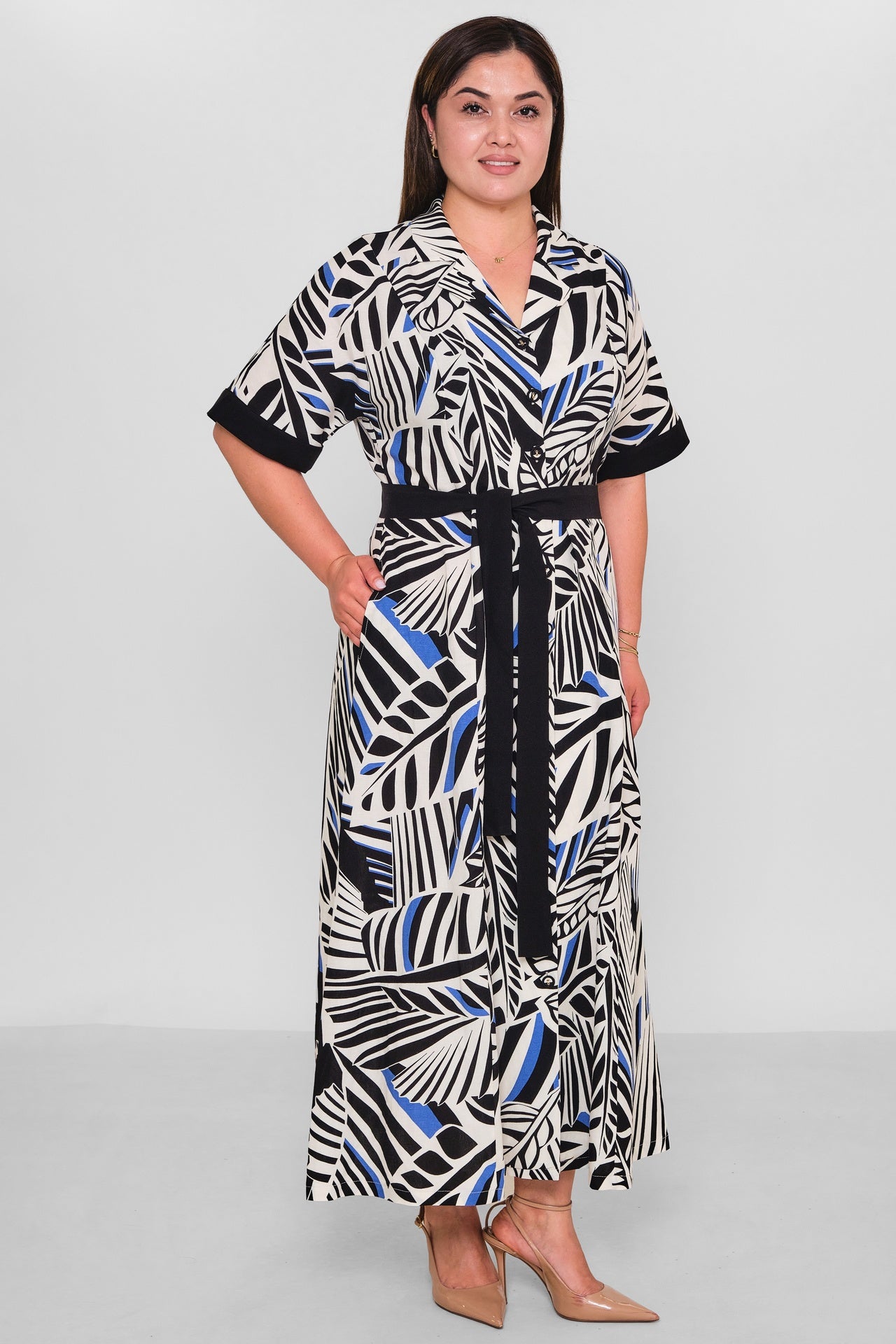 Dress Port - Plus Size Dress (DSP26Y5776) - 8690200195297