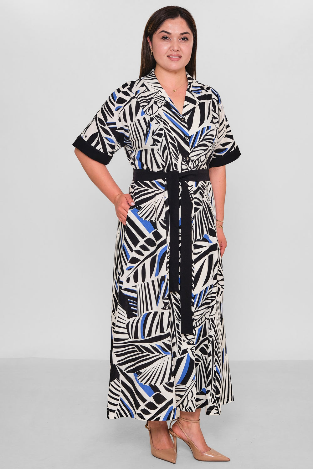Dress Port - Plus Size Dress (DSP26Y5776) - 8690200195297