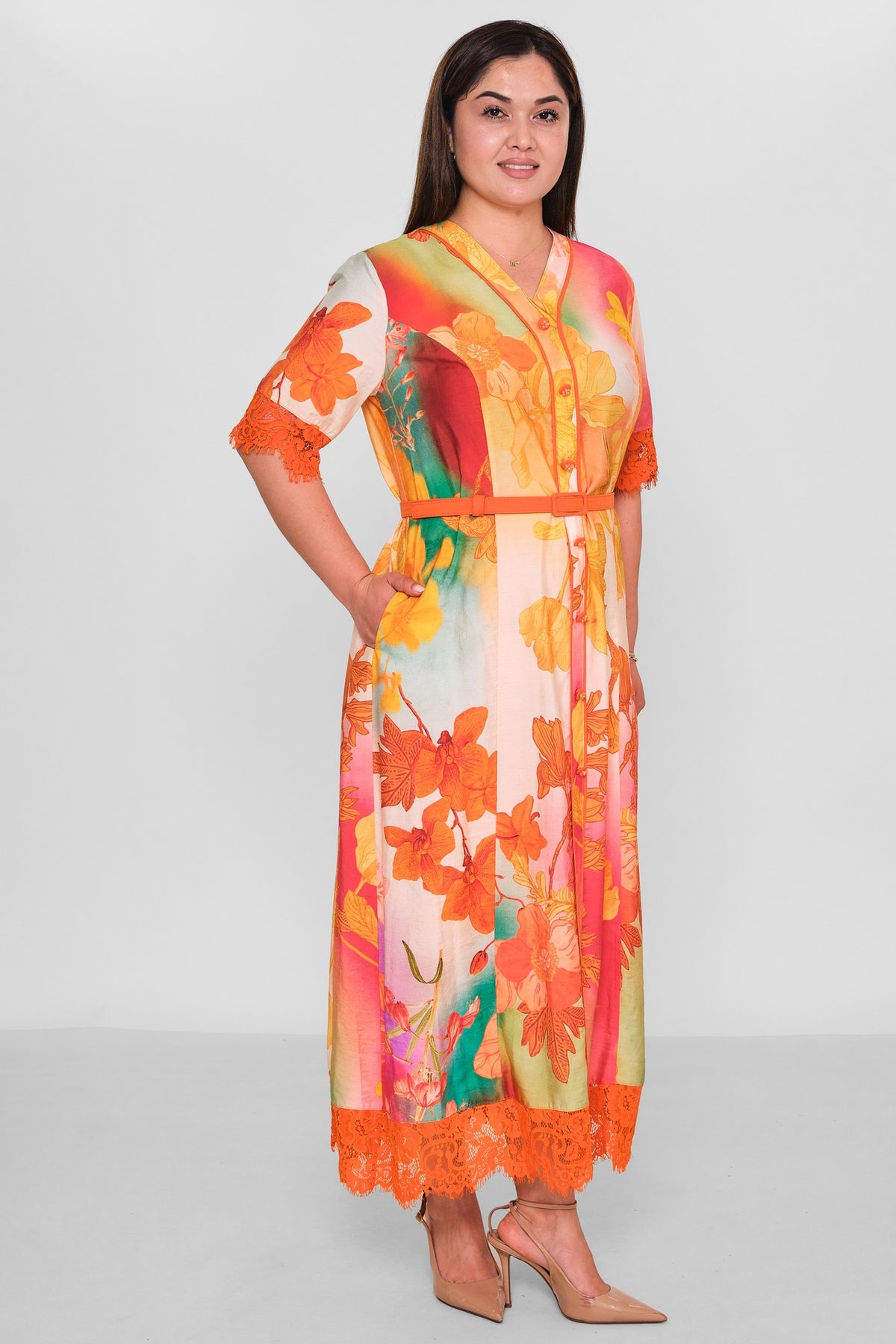 Dress Port - Plus Size Dress (DSP26Y5771) - 8690200195303