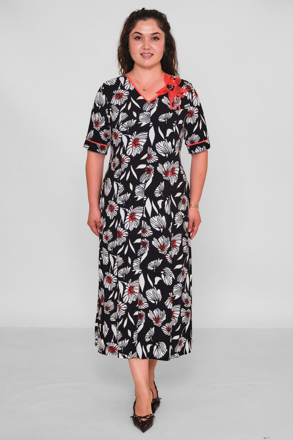 Dress Port - Plus Size Dress (DSP26Y5778) - 8690200196164