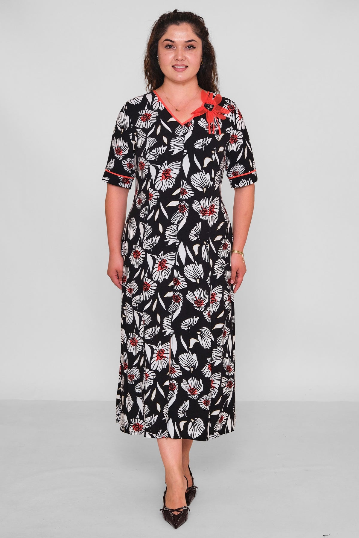 Dress Port - Plus Size Dress (DSP26Y5778) - 8690200196164