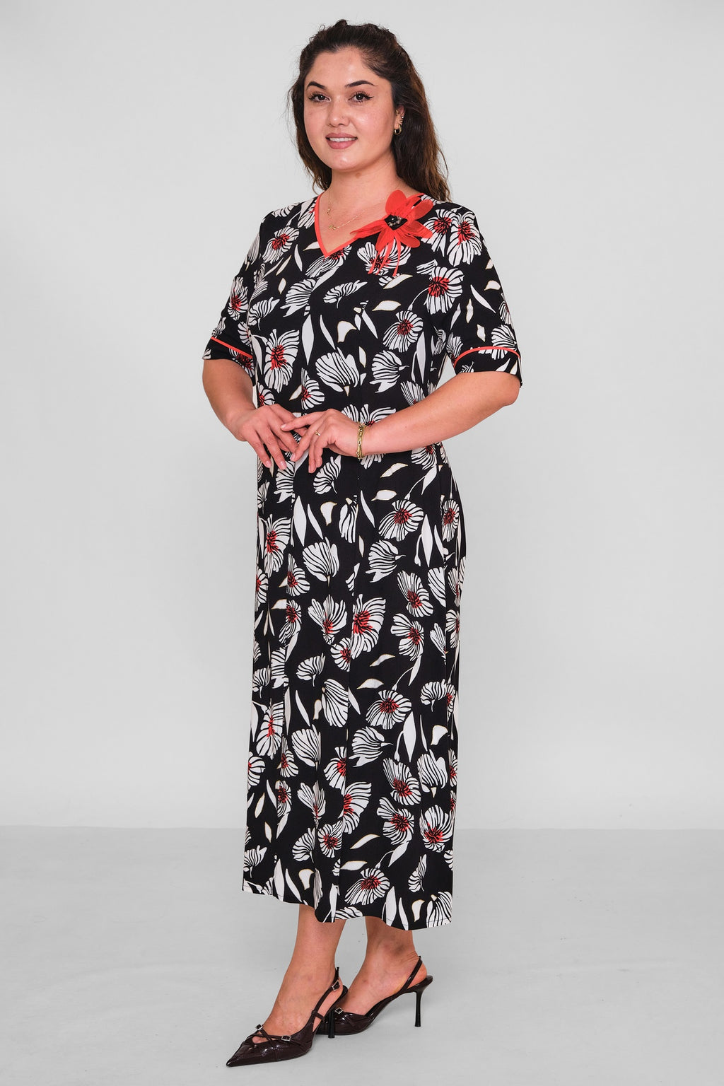 Dress Port - Plus Size Dress (DSP26Y5778) - 8690200196164