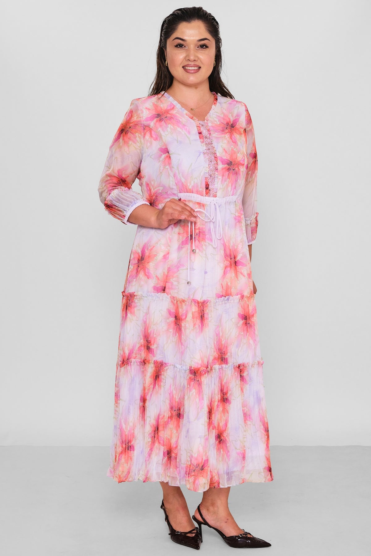Gumanize - Plus Size Dress (GMZ2026-1099-7727) - 8690200196683