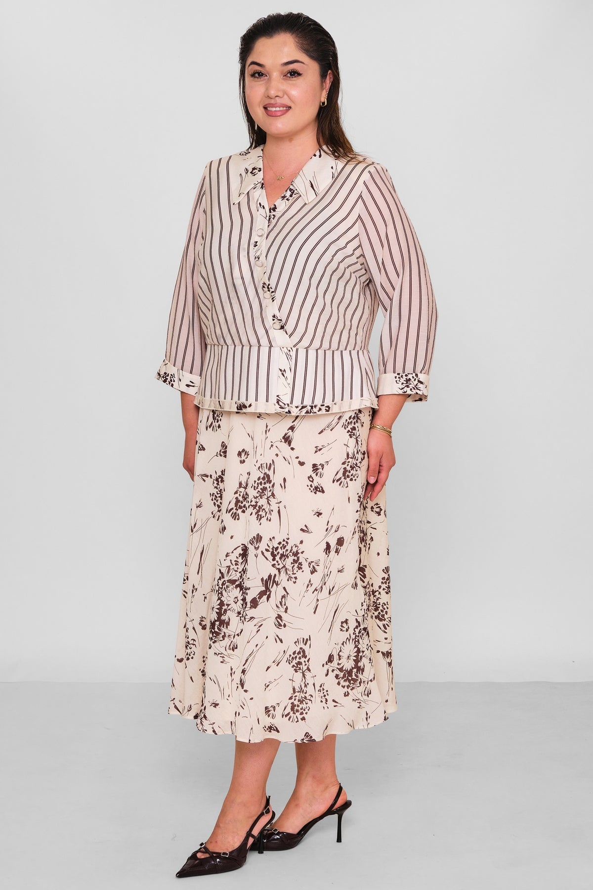 Gumanize - Plus Size Suit (GMZTK488-8350) - 8690200197017
