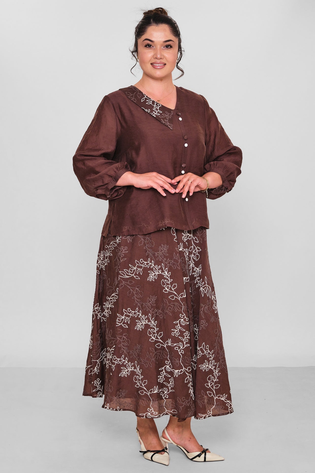 Gumanize - Plus Size Suit (GMZTK604-8156) - 8690200197208