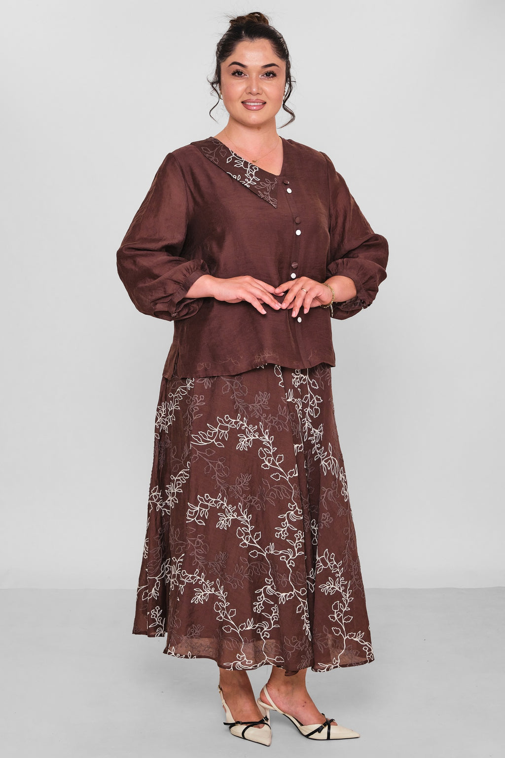 Gumanize - Plus Size Suit (GMZTK604-8156) - 8690200197208