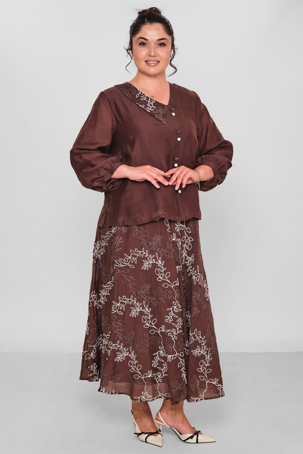 Gumanize - Plus Size Suit (GMZTK604-8156) - 8690200197208